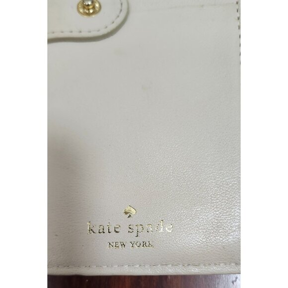 Kate Spade New York Wallet Green Ostrich Embossed Leather Card Holder - Picture 6 of 11